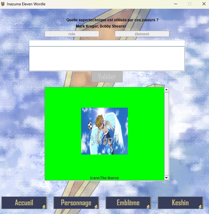 Interface du mode technique - InazumaDLE